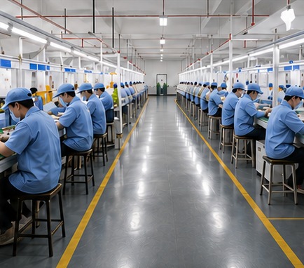 Smart lock assembly line at Heshuang manufacturing operations