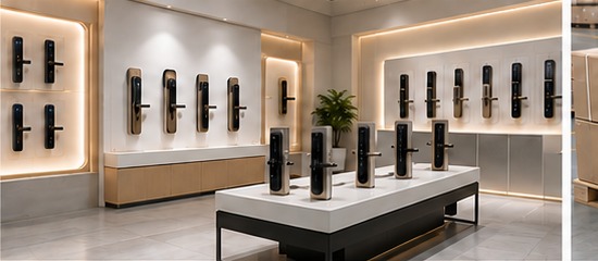 Smart lock sample display for buyer review