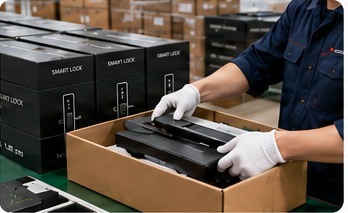 Smart lock packaging operation