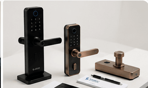 Smart lock sample display for sourcing discussion